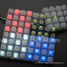 Silicone Rubber 4X4 LED Music Button Pad